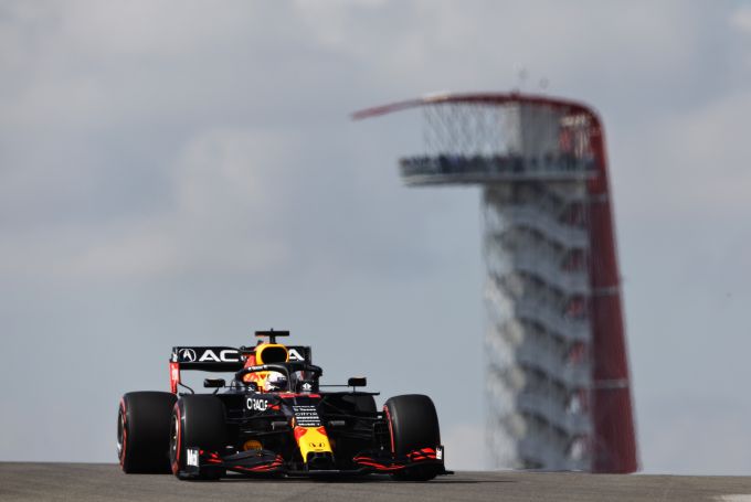 Red Bull vooraan op de startgrid in Austin GP USA