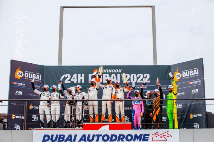 24H DUBAI 2022 Team GP Elite Porsche een twee overwinning 19 P1 en P2 en podium