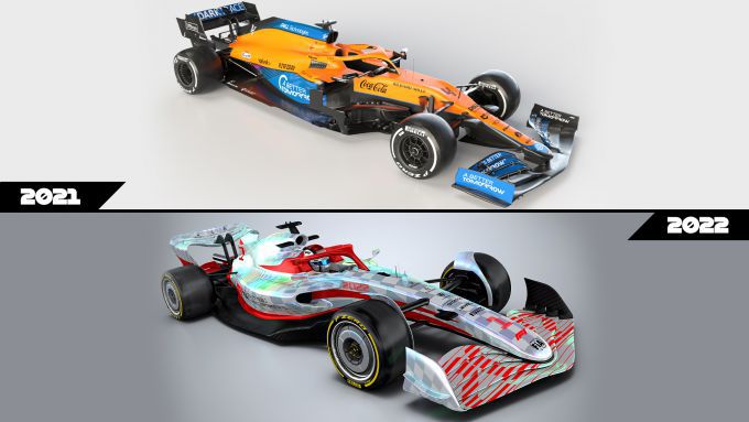 F1 2021 versus 2022