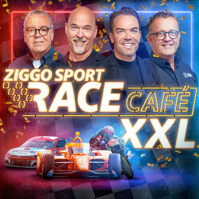 Ziggo Sport Race Caf XXL Olav Mol, Rob Kamphues, Robert Doornbos en Jack Plooij