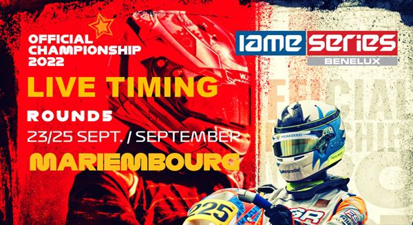 Live timing 2022 IAME Benelux Series Race 5 op Karting des Fagnes in Mariembourg