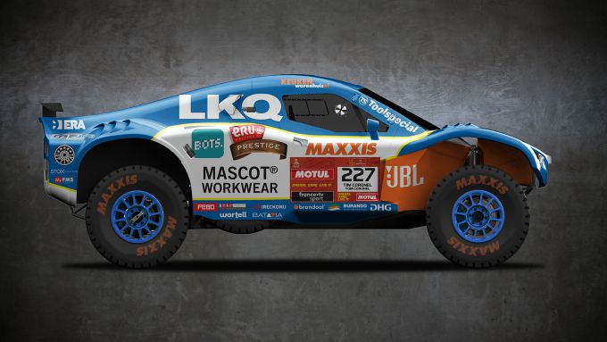 Desert lion auto van Tim en Tom Coronel voor de Dakar Rally 2023