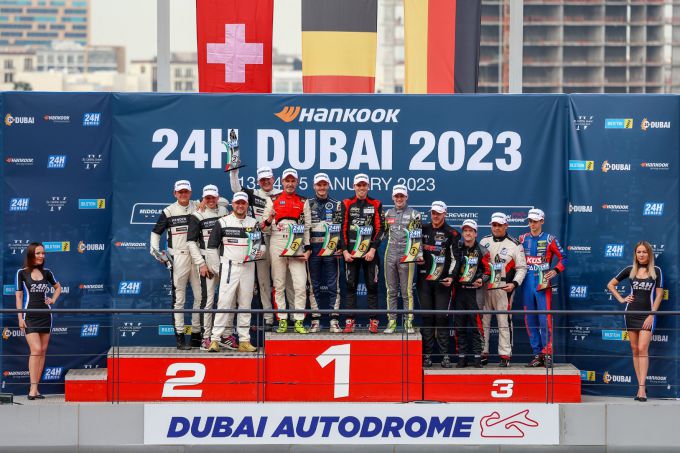 24H Dubai 2023 Podium 1 2 3