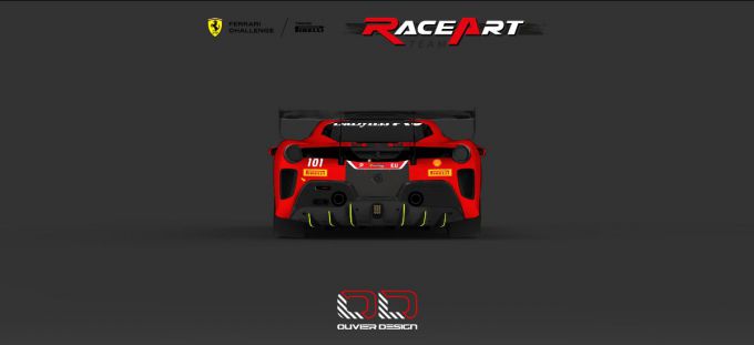 Team RaceArt-Kroymans Roger Grouwels Ferrari 488 Challenge EVO achterkant