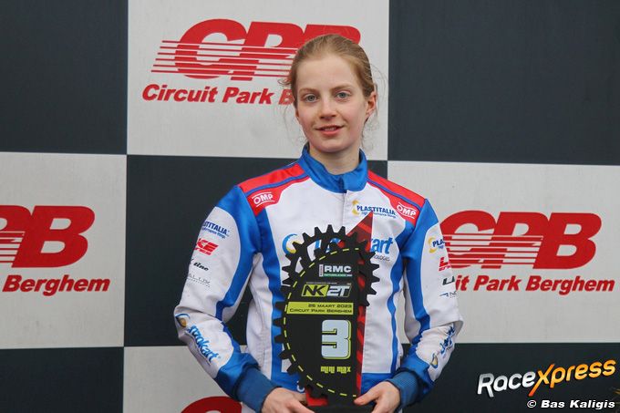 Girlpower Lieke van Boekel naar podium bij NK karting