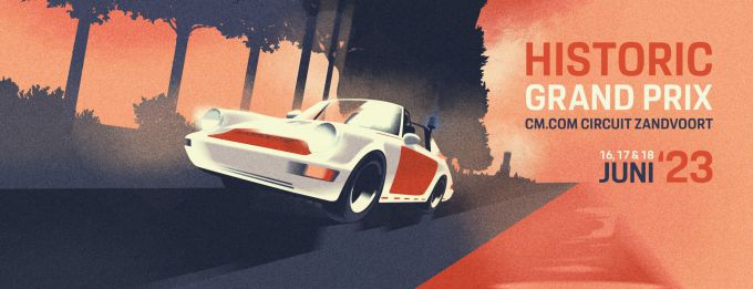 Event poster Porsche 911 60 jaar @ Historic Grand Prix 2023