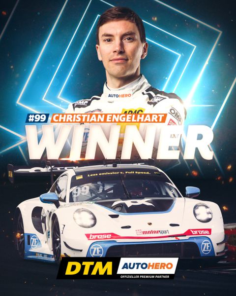 Christian Engelhart Porsche winnaar DTM-race 2 2023