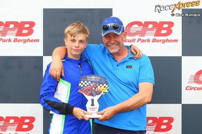 Rocco Keur met vader Jeroen met succes actief in de kartsport