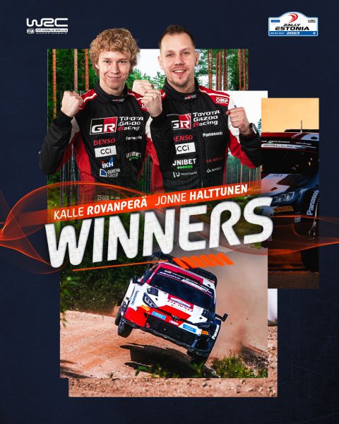 WRC Rally Estonia 2023 Toyota winnaar foto 6