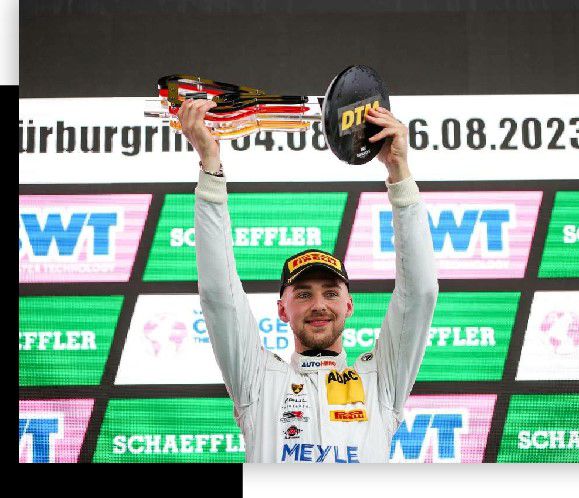 DTM Maximilian Paul Lamborghini Huracán GT3 Evo2 Nürburgring Foto 2 racewinnaar podium