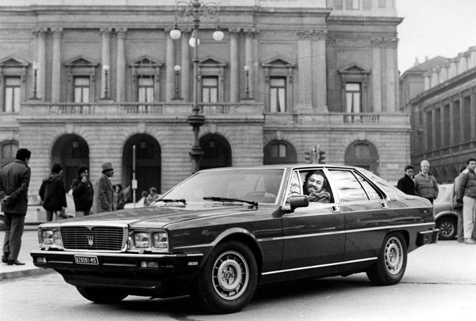 Maserati Quattroporte III and Luciano Pavarotti