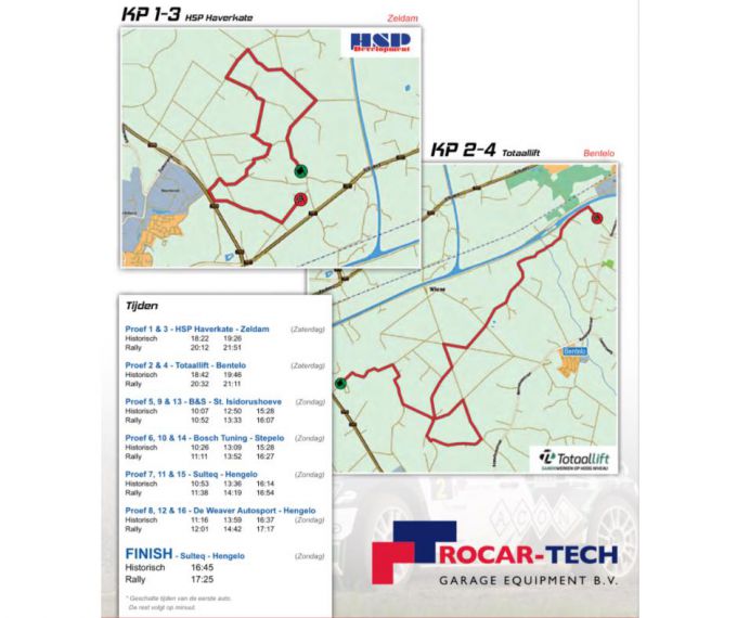 Rocar-Tech Twente Rally landkaart