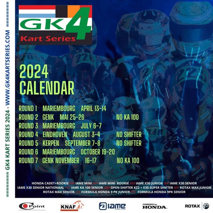 Kalender GK4 Kart Series 2024