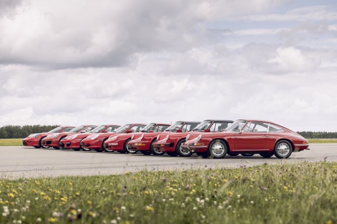 Acht generaties Porsche 911 Foto 5
