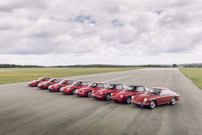 Acht generaties Porsche 911 Foto 3