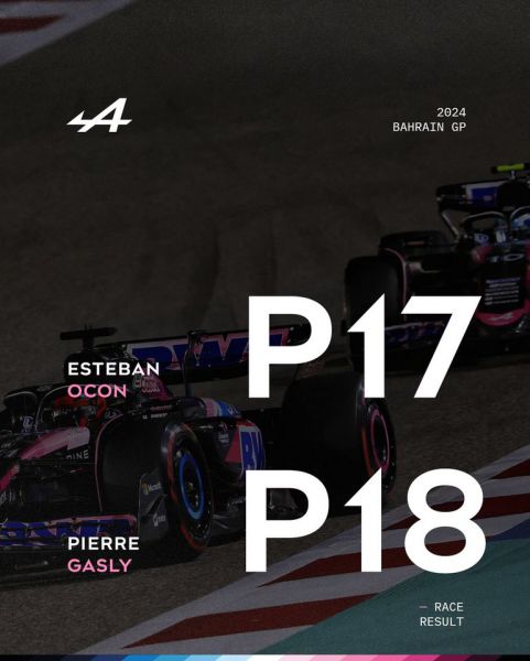 BWT Alpine F1 Team Foto 4 GP Bahrein P17 en P18