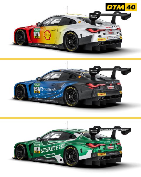 DTM 2024 BMW M Motorsport i.c.m. Schubert 3 liveries achterzijde