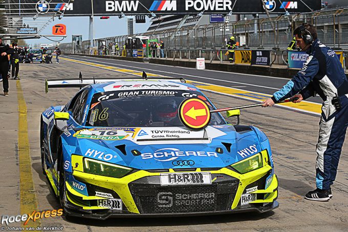 ADAC N�rburgring Langstrecken Serie (NLS) 5 � 7 april 2024 laatste_pitstop_van_Scherer_Audi