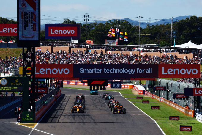 Startopstelling Formule 1 Suzuka Japan Max Verstappen