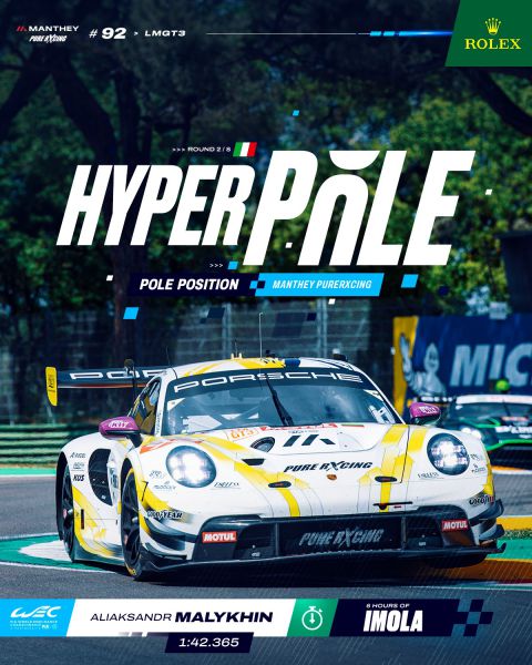 Manthey-Porsche fastest in LMGT3 at Hyperpole 6 Hours of Imola