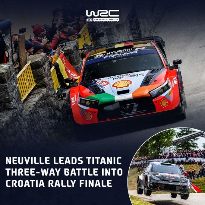 Kroati Rally 2024 titanenstrijd Neuville versus Evans Foto 2