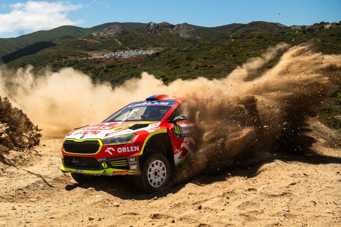 WRC Sardegna Skoda rood