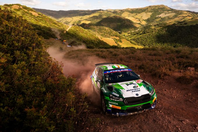 WRC Sardegna Skoda groen-wit