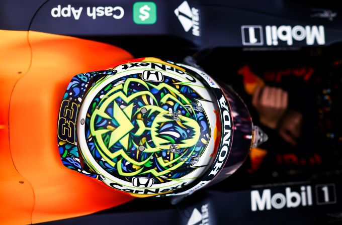 F1-GP Brazilie 2024 Autodromo José Carlos Pace Interlagos Foto 6 Max Verstappen helm 2021 Foto: Red Bull Content Pool
