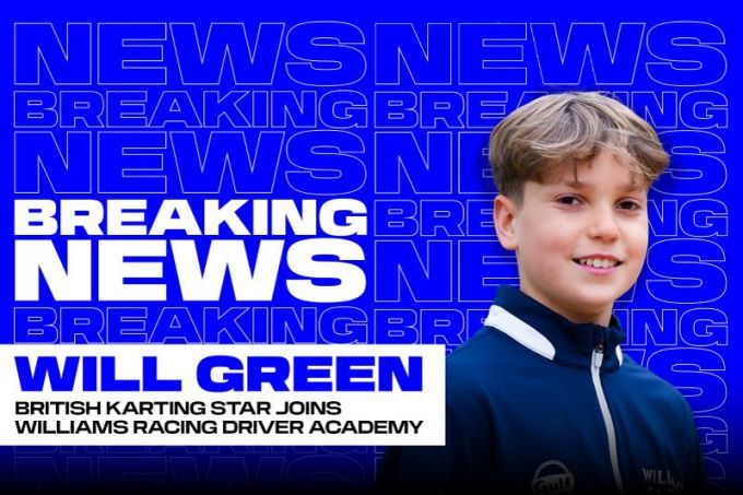 Britse karter Will Green, zoon van Jamie Green, komt bij Williams Racing Driver Academy
