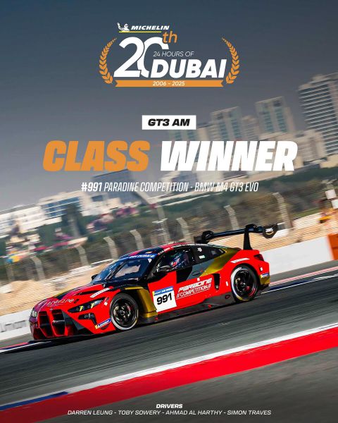 24H Dubai 2025 AlManar Racing by Team WRT wint met BMW M4 GT3 EVO Foto 2