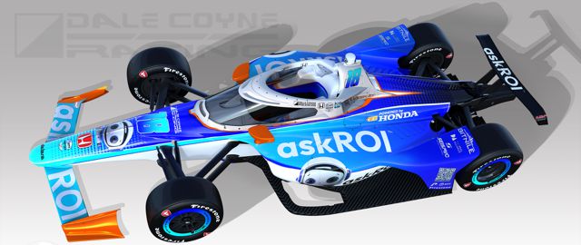 Speciale kleurstelling van de raceauto van Rinus VeeKay van Kalmthout voor de Indy 500