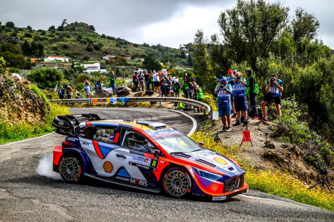 FIA WRC Rally Islas Canarias Hyundai worstelt met de snelheid
