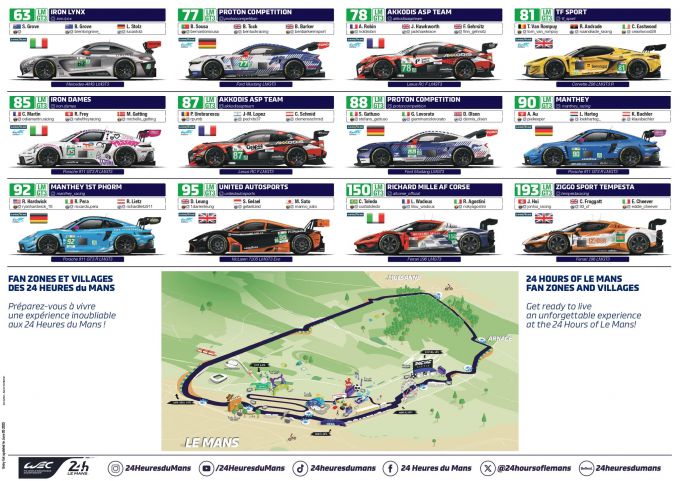 24 Uur Le Mans 2025 Foto 6 Graphic deelnemerslijst 4