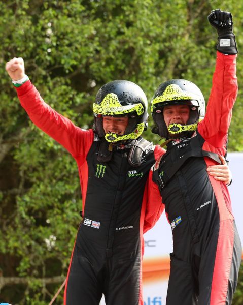 Oliver Solberg en Elliott Edmondson winnaars FIA World Rally Championship 2025 Delfi Rally Estonia - Toyota GR Yaris Rally1 Foto 17