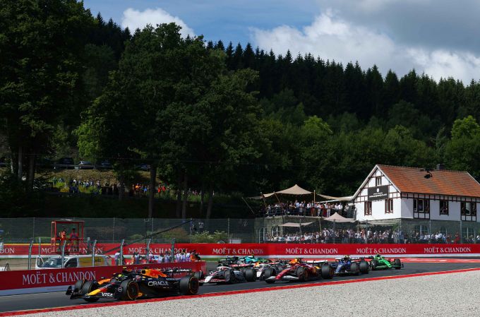 Formule 1 startopstelling Belgie