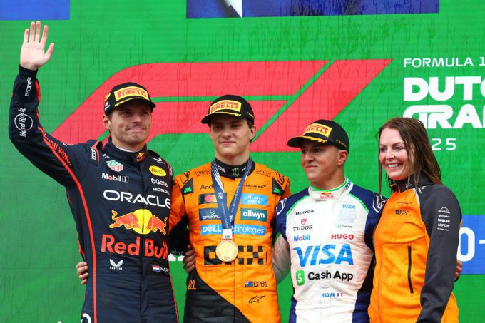 Max Verstappen, Oscar Piasrti en Isack Hadjar FORMULA 1 HEINEKEN DUTCH GRAND PRIX
