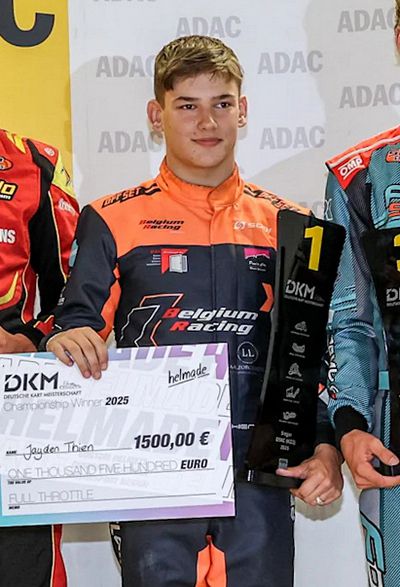 Belgium Racing Jayden Thien Duits kampioen KZ 125cc