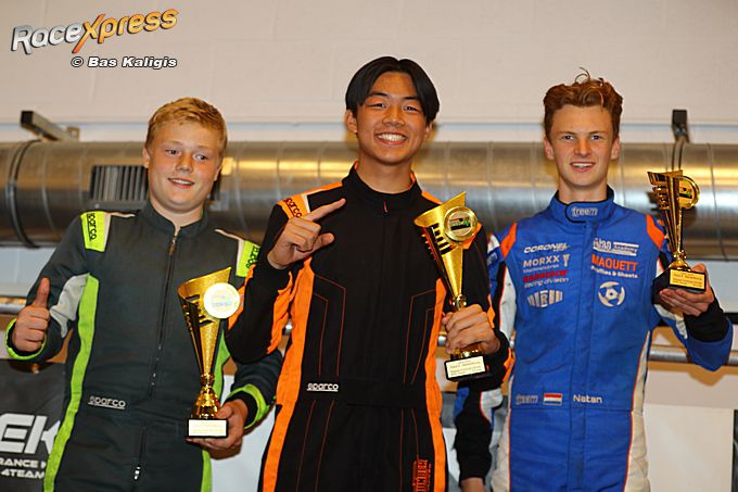 Karttalent Alex Fang wint op overtuigende wijze zijn eerste GK4-race na overstap uit huurkarts
