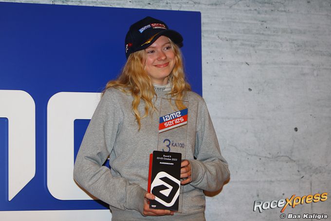 Karttalent Kiana-Jolie Op ’t Hof pakt podium bij debuut in KA100-klasse!