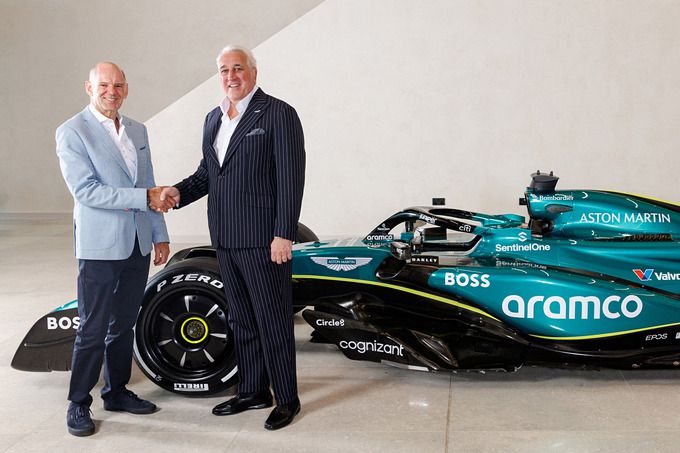 Adrian Newey Lawrence Stroll Aston Martin F1