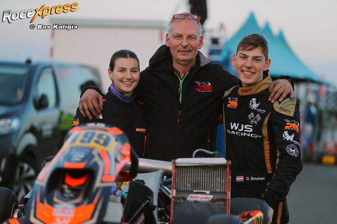 Dennis Bouman (22) wint in Assen de IAME X30 Senioren, zus Amber (18) komt steeds beter in haar ritm