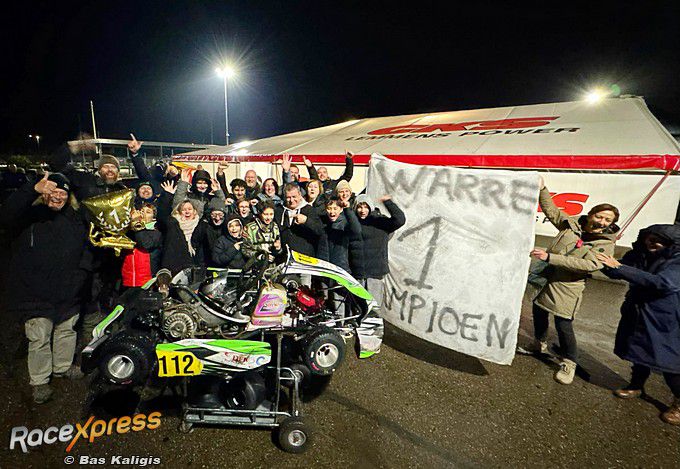 Kartbelofte Warre Crets grijpt in debuutseizoen de titel na spannende finale! 