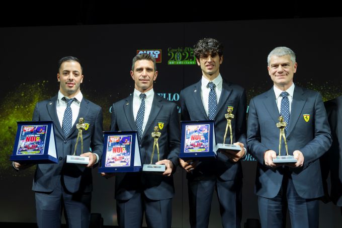 Ferrari FIA WEC-wereldkampioensteam 2025: Fuoco, Guidi, Giovanazzi en Antonello Coletta