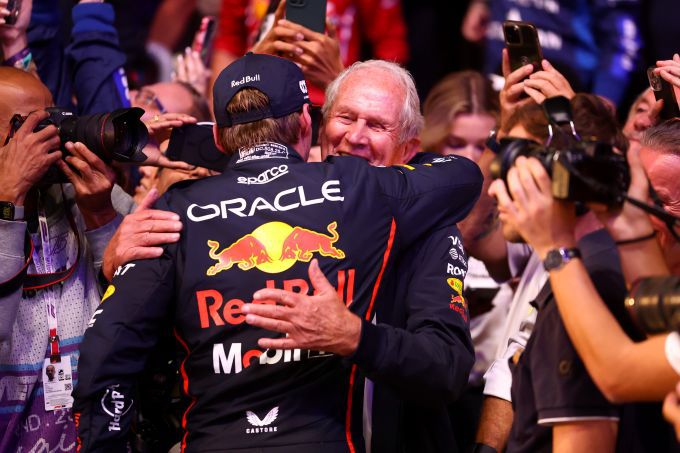 Max Verstappen en Helmut Marko F1 GP Qatar 2025