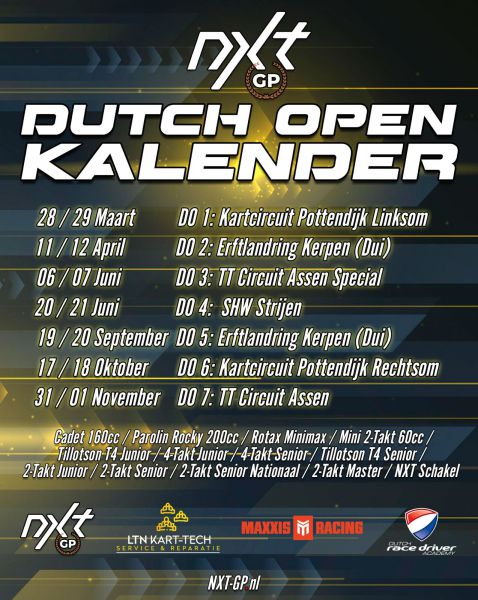 Kalender 2026 NXT GP Dutch Open