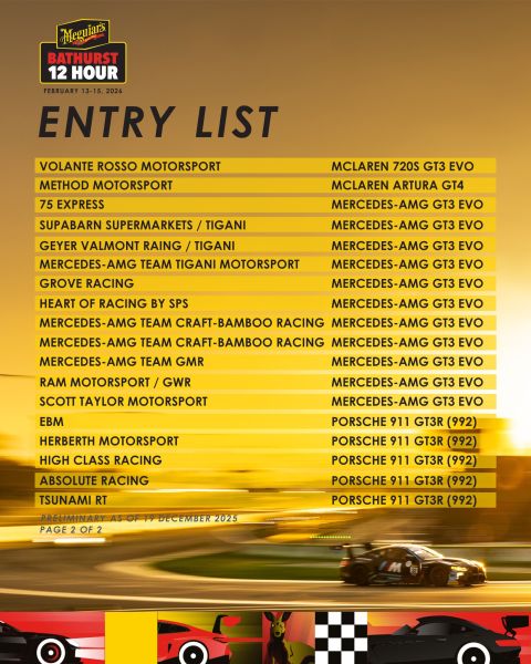 Bathurst 12 Hour 2026