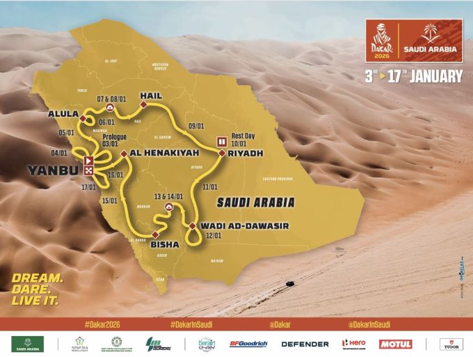 Parcours Route - Dakar Rally 2026