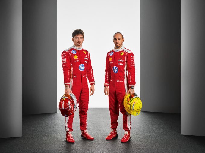 Charles Leclerc en Lewis Hamilton F1 Ferrari 2026