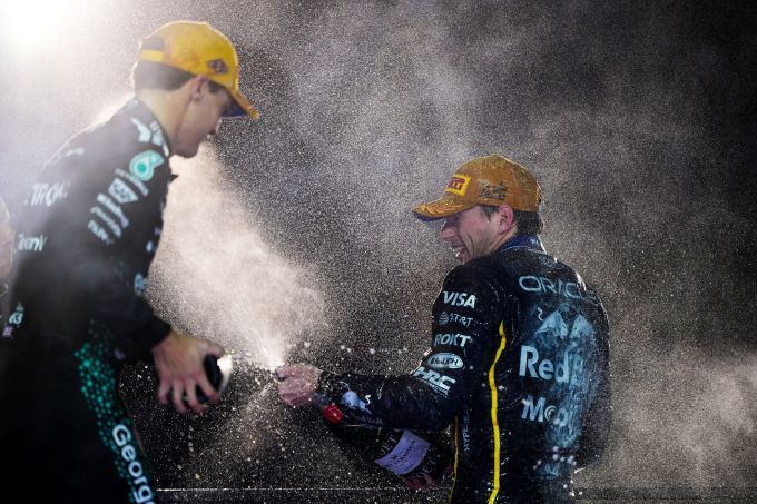 George Russell en Max Verstappen Formule 1