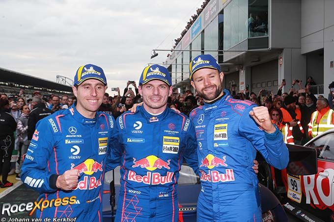 Max Verstappen, Dani Juncadella en Jules Gounon